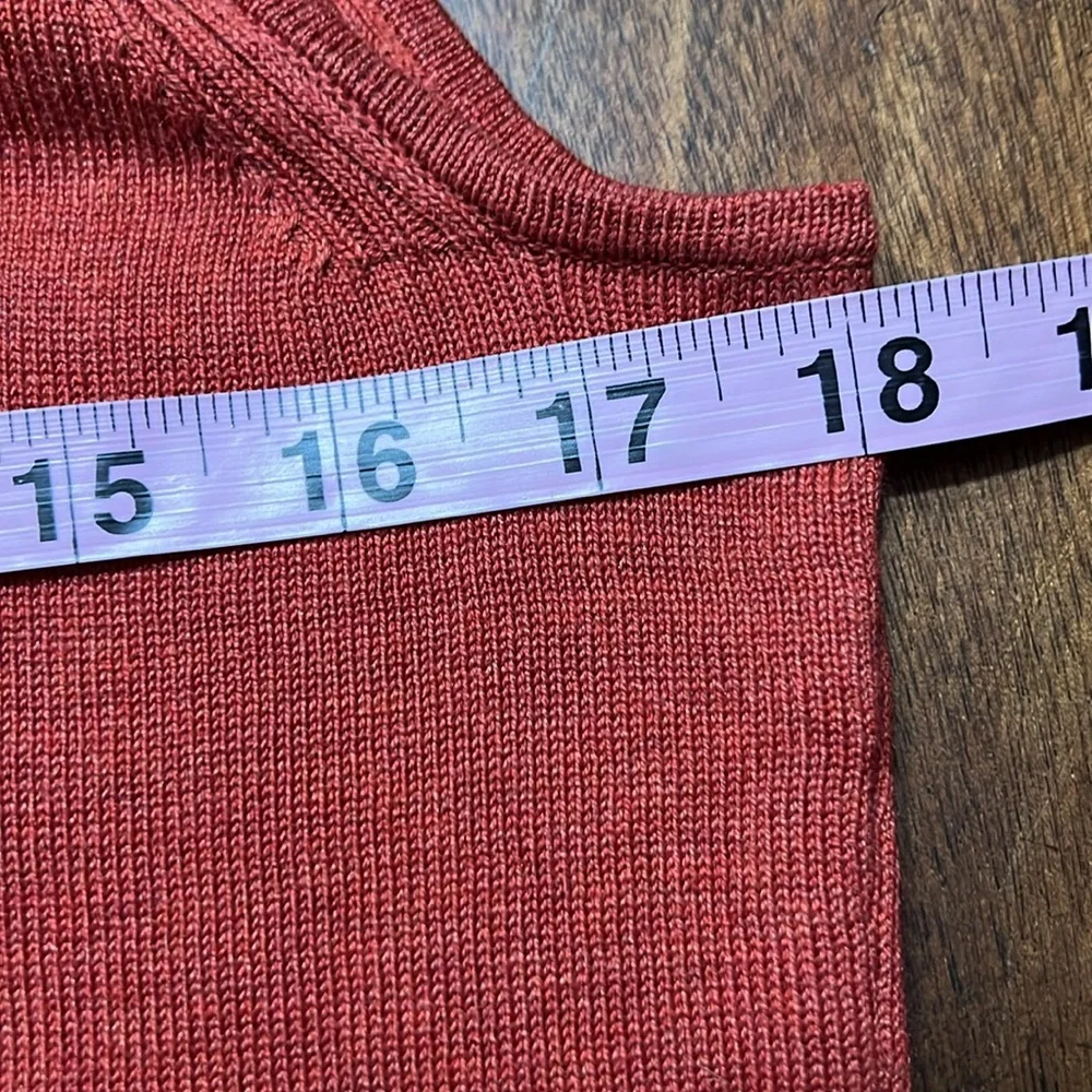 Coldwater Creek Orange Silk Cotton 2 Pc Tank and Button Down Cardigan Set Sz L - Picture 14 of 16